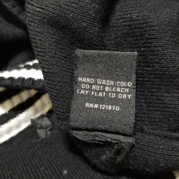 Rivars sweater Large bell sleeve boatneck bell sleeve stripes knit VINTAGE Y2K - Picture 11 of 12